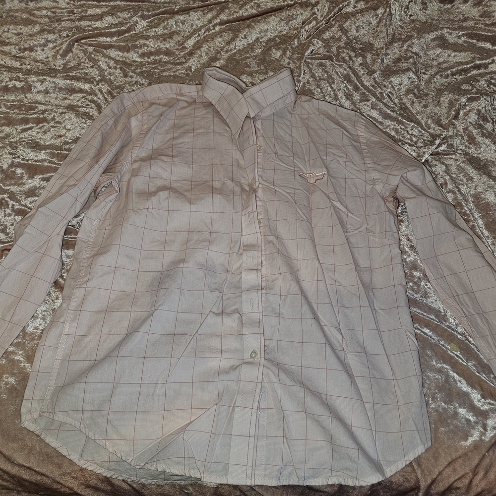 Perry Ellis Pink Plaid Blouse
